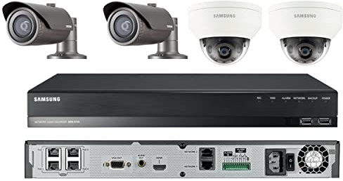 Hanwha Techwin 2MP CCTV Security Package 4 Camera Full HD 1080p IP PoE + 1TB NVR Kit