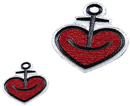 ASTRA Bier Herzanker Aufbügler-/Aufnäher-Set, 2-teilig