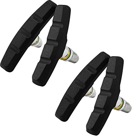 SOMMET 2 Pares de Pastillas de Freno de Bicicleta V Brake 70mm con Tuercas hexagonales y espaciadores Juego de Bloques de Freno de Bicicleta 70mm VSP70BLACK