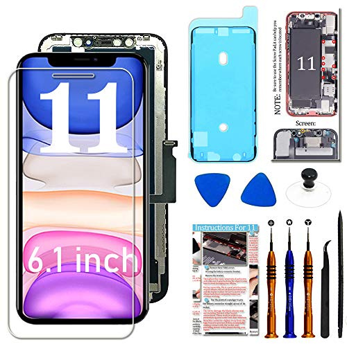 Fixerman for iPhone 11 LCD Screen Replacement 6.1 inch, 3D Touch Display Digitizer Assembly with Repair Tools, Compatible with iPhone 11(A2111, A2223, A2221) (6.1 inch)