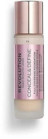 Makeup Revolution, Conceal & define, Fond de Teint, F2, 23ml
