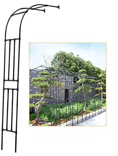 YYHJ Rosenbogen aus Metall,Garten Torbogen Rosen Pflanze Rosenbögen,Halbbogen Rankhilfe Rosenhilfe,Hochzeitsbogen Kletterpflanzen Pergola,für Indoor Outdoor Terrasse Spalier Braut Party Dekoration