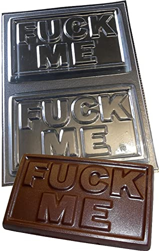 dennycraftmoulds Fuck ME Large Chocolate Bar Moulds Reusable Plastic Molds Make 150g Bars, Transparent (4625)