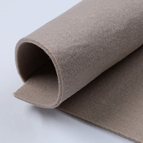 Filzblätter Dicke 3 mm Echtfilz Größe 50 x 36 cm - 39 Farben erhältlich - Sehr hohe Qualität - Ideal für Hobby (Taupe)