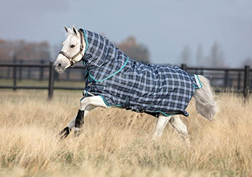 Horseware Rhino Pony Plus Turnout Medium 200g, Größe:85 cm / 4'3, Farbe:Navy Check