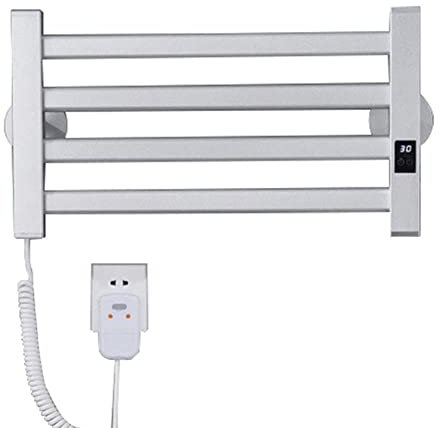 Toallero con calefacción Smart Touch, radiador eléctrico para baño Placa pequeña blanca/negra Montado en la pared, Material de acero con bajo contenido de carbono - Radiador de baño con escalera conte
