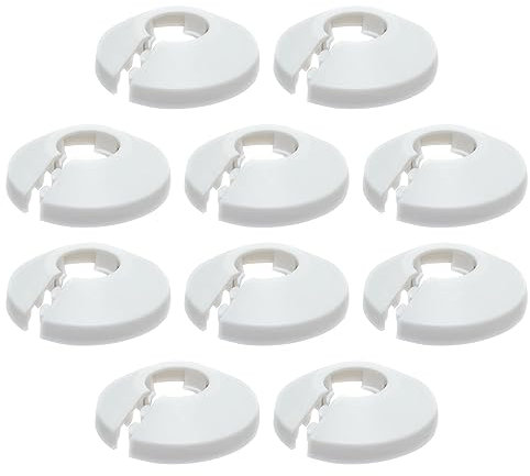 Kunststoff Heizkörper weiß Abdeckung,Rohrabdeckung Heizungsrohr,Kunststoff Heizkörperrosetten,Rohrabdeckungen Heizungsrohr Rohr,für 16mm Durchmesser Rohr,10 Stück