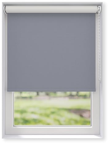 EFIXS Thermorollo White Reflex, Breiten: 43-243 cm, Höhe bis 275 cm, Hier 223 x 190 cm (BxH) Grau, Verdunklungsrollo mit Reflexionsbeschichtung, Kettenzug