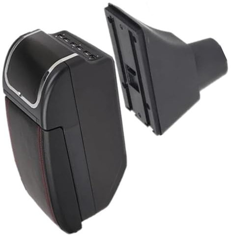 WEHOMY Caja De Reposabrazos De Almacenamiento De Doble Capa con 9 Puertos USB, Compartimento De Reposabrazos para Coche con Portavasos para Seat para Ibiza 6j 6L (Color : B)