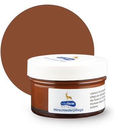 VITAFORM Schuhcreme 50 ml - Lederpflege für Schuhe aus Nappaleder – Nährt und pflegt Ihre Lederschuhe (Cognac)