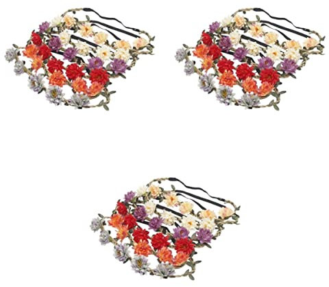 MAGICLULU 3 Set Di Fascia Per Floreale Con Di Fiori Di Margherita Ghirlanda Per Per Donne Copricapo Alla Moda E Alla Moda Misti Per Feste E Matrimoni 5 Pezzi * 3