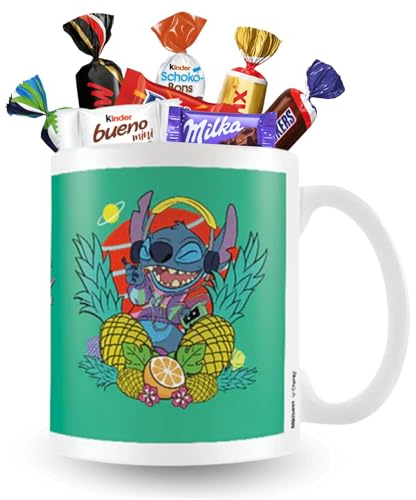 STITCH - Mug et 15 Chocolats KINDER et CÉLÉBRATIONS - Licence Officielle | Disney Lilo & STITCH - Mug Garni d'un Assortiment de 15 Chocolats Célébrations, KINDER - Licence Officielle