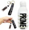 REYOK 2 Pcs Weißer Prime Drink Bottle Plüschtier und Trinkflaschen Schlüsselanhänger, Mini Flasche Schlüsselanhänger, Getränke Flasche Schlüsselanhänger, Auto Schlüsselanhänger Trinket