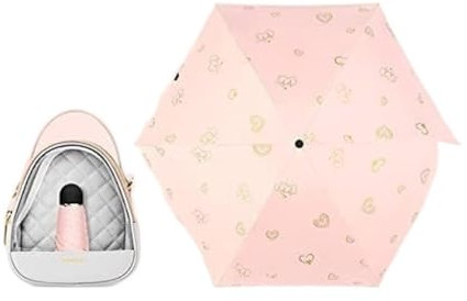 ATMRC Taschenschirme Mini-Damen-Regenschirm-Licht-Fünffach-Sonnenregen-tragbarer Taschen-Anti-UV-Regenschirm-Frauen-Sonnenschutz-Sonnenschutz-Regenschirme Regenschirme