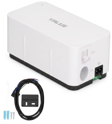 Bomba de Eliminación de Condensado, 110-240V 50-60Hz Silenciosa | Bomba de Drenaje para Aire Acondicionado, Sensor de Nivel por Electrodo, Instalación de Pared, Flujo 24m³/h, Elevación 12m
