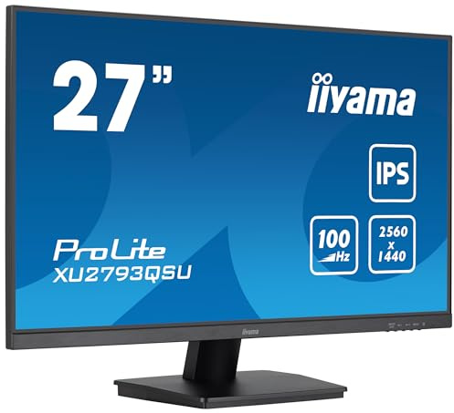 iiyama Prolite XU2793QSU-B7 68,5cm 27 IPS LED-Monitor WQHD 100Hz HDMI DP USB3.2 Slim-Line Adaptive Sync schwarz
