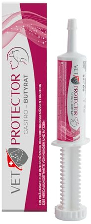 Vet Protector - Professionell Durchfallstopp Paste mit Natriumbutyrat - Unterstützt bei Durchfall - Probiotika Hund - Durchfall Hund - Beruhigt den Magen - Unterstützt Verdauungstrakts - 60 ml