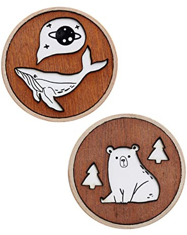 OFFSCH 2 Pièces ouvre-bouteille mignonette tire bouchon decapsuleur décapsuleur magnétique ouvre boite ouvre-boîte aimant d'ouverture ouvre-aimant dissolvant de couvercle Bois