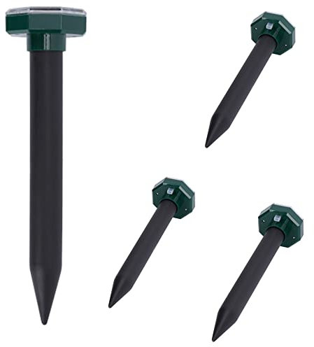 4x Scaccia Talpe Ultrasuoni Solare, Dissuasori per Talpe, Dissuasore per Talpe, Repellente Ultrasuoni per Talpe, Dissuasori per Talpe Con Ip65 Impermeabile, Anti Talpe, Gopher, Serpenti