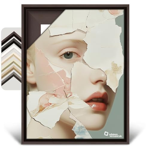 Rahmenversand® Schattenfugenrahmen in verschiedenen Farben (50x70cm Innenmaß + 1,4cm Fuge) - Rahmen für Leinwand aus Holz - Handgefertigte Leerrahmen - Bilderrahmen für Leinwände