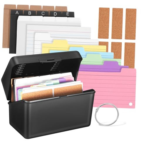Artibetter 1satz Kartenbox Mit Ringen Liniert Für Notizen Und Lernkarten Aufbewahrungsbox Für Schule Büro Und Zuhause