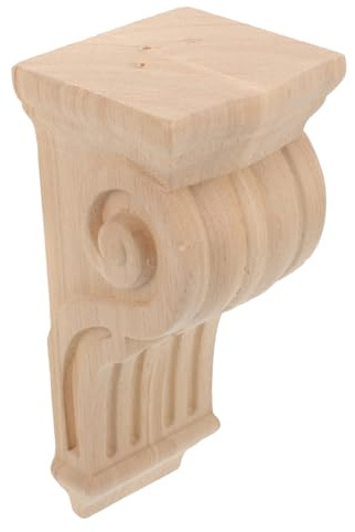Consoles Décoratives en Bois Sculpté Style Européen pour Mobilier | Pratique, Solide et Facile à Peindre, Finition Kaki, Décoration de Pièce, Usage Décoratif Intérieur