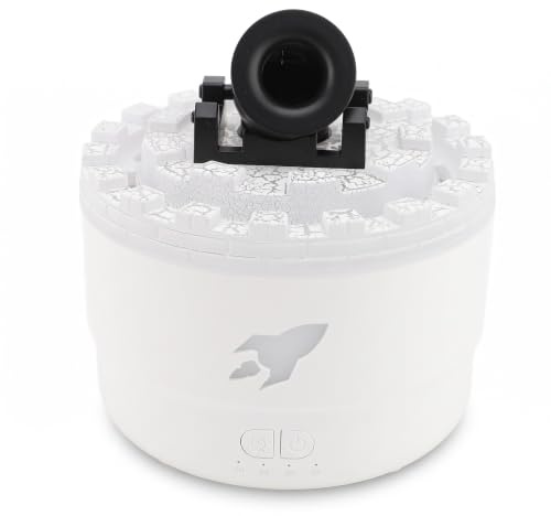 Cannon Demolish Aromatherapie Luftbefeuchter, USB Duftdiffusor mit ätherischem Öl, 7-Farb-LED Vulkan-Luftbefeuchter, kühler Nebel für Zuhause, Weiß