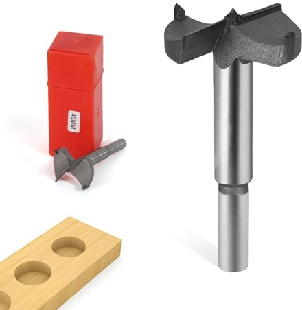 ZDNT Professional Forstnerbohrer 40mm für Holz,Forstner bohrer Bit,Forstnerbohrer für Lochschneider mit Sechskantschaft,Holzbohrer Topfbohrer Kunstbohrer für Holz
