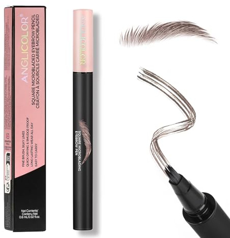 xolear Flüssiger Augenbrauenstift, Wischfest Wasserfest Flüssiger Augenbrauenstift, Schnell Trocknend und Langlebig Augenbrauen, Microblading Augenbrauen, Bauen Sie Hochnatürlichen Make-Up(Hellbraun)