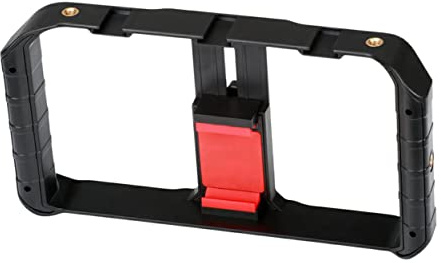 Sewroro Stabilisateur Vidéo pour Smartphone Poignée Stabilisatrice avec Cage Support pour Téléphone Portable