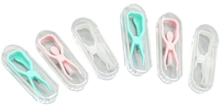 Veemoon Outil pour Lentilles de Contact 6 Lots en Plastique pour Voyage