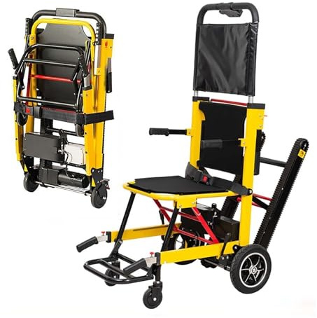 Silla de Ruedas eléctrica para Subir escaleras: diseño Plegable y portátil para Asistencia de Movilidad, soporta 170 kg.