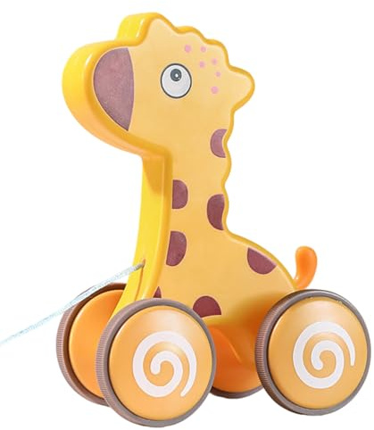 Giocattolo da traino per 1 anno, simpatico giocattolo push-pull a forma di animale, ruote in, pneumatici silenziosi da trasportare, giocattolo interattivo, educazione e intrattenimento