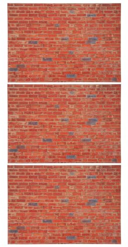 OFFSCH Papel Tapiz de ladrillo para casa de muñecas (9 Piezas, Escala 1:12) - Revestimiento Autoadhesivo extraíble para Pared de ladrillo en Miniatura - Decoración Texturizada para Pared, Ideal para