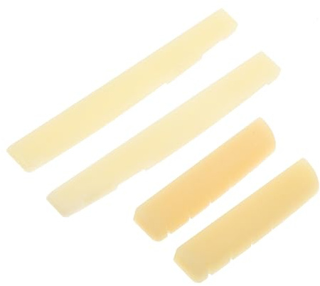 BESTonZON 2 Satz Gitarrenbrücke und Sattel aus Robustem Material für Folk Gitarren Verstellbare Saitenhöhe Kompakt und Langlebig Zubehör für Akustische Gitarren