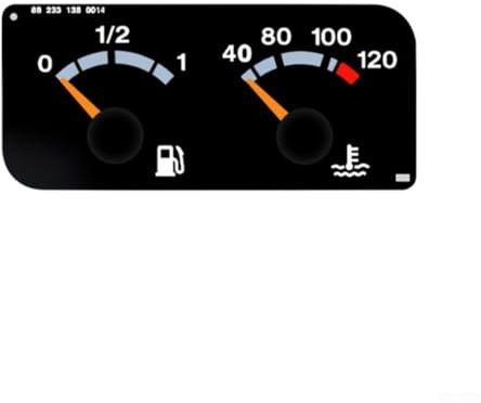 Oniissy Indicatore di livello dell'olio per Scania, 12-24 V, compatibile con 1434134 1109997 1423207, ABS + struttura in metallo, nero e rosso