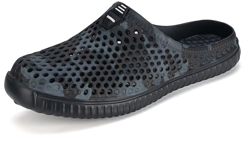 SAGUARO Zuecos para Hombre y Mujer Respirables Zapatos Negro 42EU