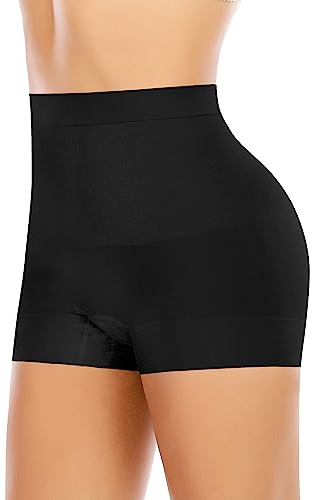 YARRCO Braga Faja Reductora Mujer Invisible Faja Pantalon Adelgazante Vientre Plano Braguitas Moldeadoras Shapewear Control de Abdomen Sin Costuras (#56 Negro,M)