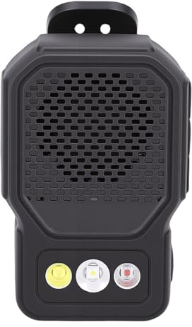 Garsent Haut-Parleur Bluetooth Portable, Petits Haut-parleurs Portables à Clipser pour la Musique Mains Libres avec 3 Niveaux de luminosité, Lampe de Poche, Projecteur, Lumière Rouge pour (Black)