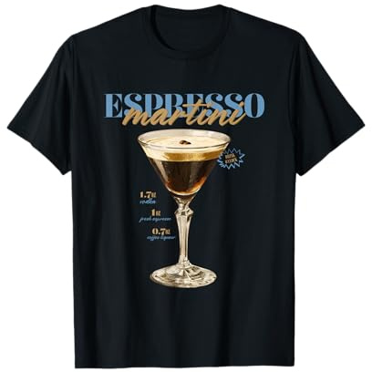 Vintage Espresso Martini Drink O'Clock Cocktail Tropical T-Shirt