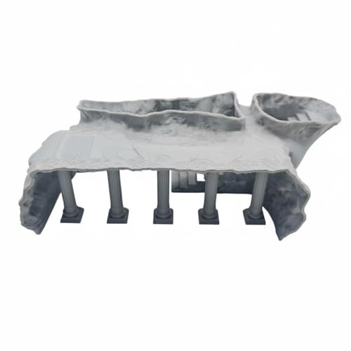 MotiveTech Roman Column Tunnel Freshwater and Saltwater Aquarium Cave Tunnel Easy to Maintain for Vivarium, color to 8, L