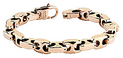 Paula & Fritz® Armband roségold Tungsten Wolfram Anker Länge Breite Dicke in m...