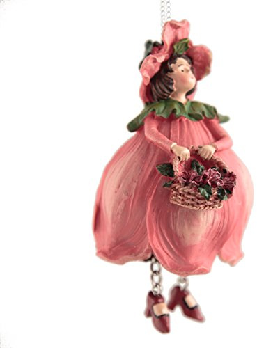 DEKOFIGUR MOHNBLUME RUND Blumenmädchen zum Hängen Flower Fairy Figur/Dekohänger/Skulptur Rosemarie Schulz GmbH Heidelberg HD
