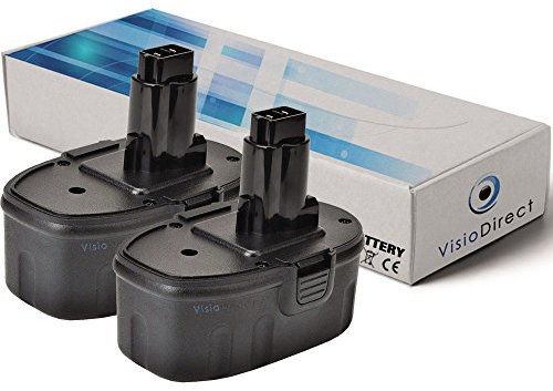 Lot de 2 Batteries pour DEWALT DW932K fraiseuse à lamelles 3000mAh 18V - Visiodirect -