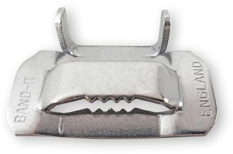 100 Stück V2A Edelstahlschlaufen 13mm | 1⁄2 | rostfrei | für V2A Edelstahlband | für die Befestigung von Objekten im Außenbereich | hohe Verarbeitungsqualität der Verbindungsklemmen