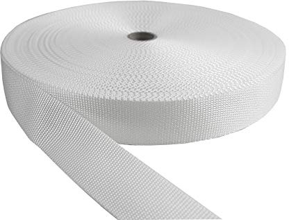 Gurtband Polypropylene Weiß 25mm breit - 50 Meter