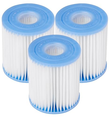 Intex Swimming Pool Easy Set Filter Cartridge Replacement - Type H (3 Pack)