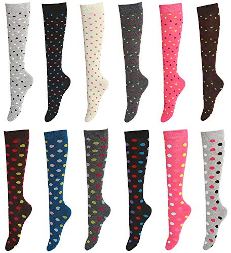 Gelante 12 Pairs Women Knee High Socks 196013