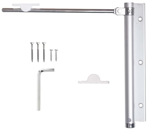 Stangentürschließer aus Aluminium für Torflügel bis ca. 40kg inkl. Montagematerial | Wohnungtür, Eingangstür