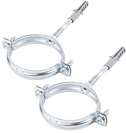 (Paquete de 2 uds.) Soportes metálicos para tubos Clips Abrazaderas para tubos Ø 75-80 mm (2)